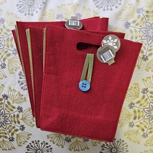 Starbucks Christmas Felt Gift Bags Set Of 4 NWT